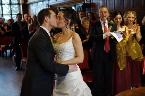 Wedding kiss image